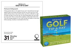 Alternative view of Bill Kroen's Golf Tip-A-Day 2027 Boxed Desk Calendar
