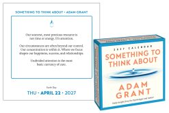 Alternative view of Adam Grant 2027 Boxed Desk Calendar