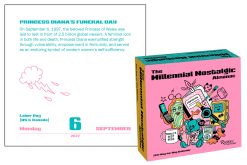 Alternative view of Millennial Nostalgia Almanac 2027 Boxed Desk Calendar
