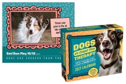 Alternative view of Dogs Are Cheaper Than Therapy 2027 Boxed Desk Calendar