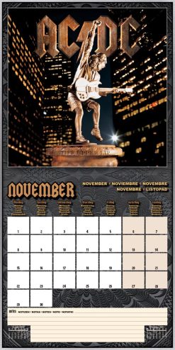 AC/DC 2027 Square Wall Calendar - Image 5