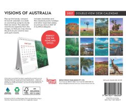 Alternative view of Visions of Australia 2027 Double View Desk Easel Calendar