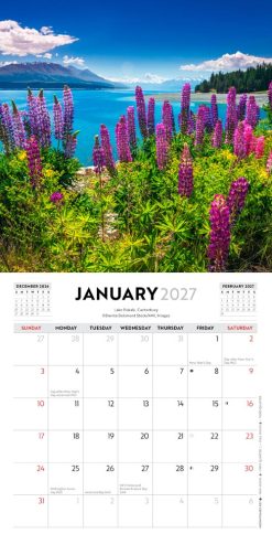 A Little View of New Zealand 2027 Mini Square Wall Calendar - Image 3