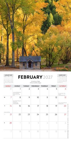 A Little View of New Zealand 2027 Mini Square Wall Calendar - Image 4
