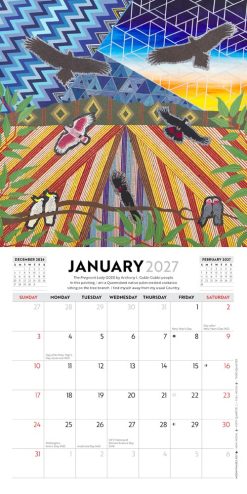 Aboriginal Art 2027 Mini Square Wall Calendar - Image 3