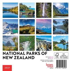 Alternative view of National Parks of New Zealand 2027 Mini Square Wall Calendar