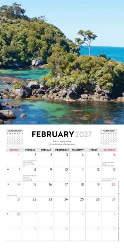 National Parks of New Zealand 2027 Mini Square Wall Calendar - Image 4