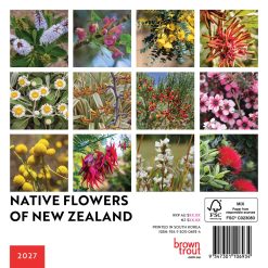 Alternative view of New Zealand Native Flowers 2027 Mini Square Wall Calendar