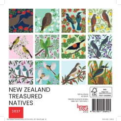 Alternative view of New Zealand Treasured Natives, Tiani 2027 Mini Square Wall Calendar