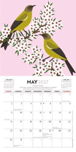 New Zealand Treasured Natives, Tiani 2027 Mini Square Wall Calendar - Image 3