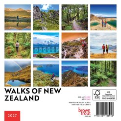 Alternative view of Walks of New Zealand 2027 Mini Square Wall Calendar