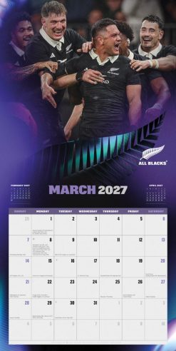 All Blacks 2027 Square Wall Calendar - Image 4