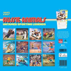 Alternative view of Aussie Animals, Untamed Sporting Legends 2027 Square Wall Calendar