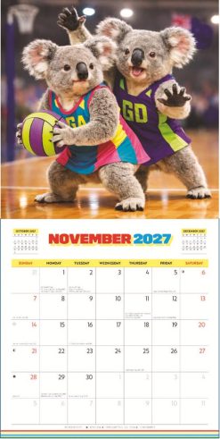 Aussie Animals, Untamed Sporting Legends 2027 Square Wall Calendar - Image 3