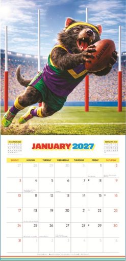 Aussie Animals, Untamed Sporting Legends 2027 Square Wall Calendar - Image 4