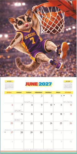 Aussie Animals, Untamed Sporting Legends 2027 Square Wall Calendar - Image 5