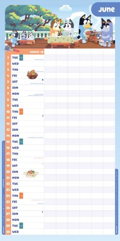 Bluey Family Planner 2027 Square Wall Calendar - Image 4