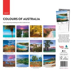 Alternative view of Colours of Australia 2027 Square Wall Calendar