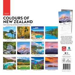 Alternative view of Colours of New Zealand 2027 Square Wall Calendar