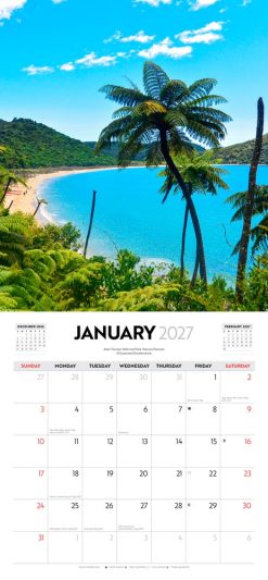Colours of New Zealand 2027 Square Wall Calendar - Image 3