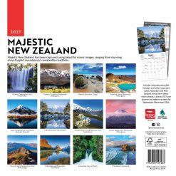 Alternative view of Majestic New Zealand 2027 Square Wall Calendar