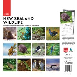 Alternative view of New Zealand Wildlife 2027 Square Wall Calendar