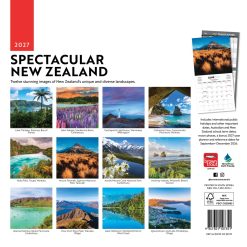 Alternative view of Spectacular New Zealand 2027 Square Wall Calendar