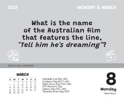 Daily Trivia 2027 Day To Day Desk Calendar - Image 3