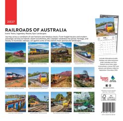 Alternative view of Railroads of Australia 2027 Square Wall Calendar