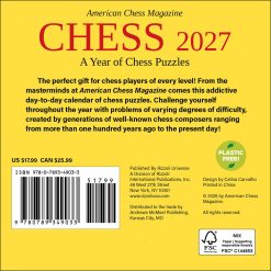 Alternative view of Chess 2027 Boxed Desk Calendar