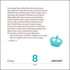 Shakespeare for Every Day of the Year 2027 Boxed Desk Calendar - Image 3
