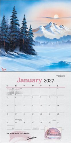 Bob Ross 2027 Square Wall Calendar - Image 3