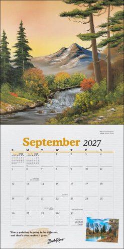 Bob Ross 2027 Square Wall Calendar - Image 5