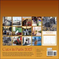 Alternative view of Cats in Paris 2027 Square Wall Calendar