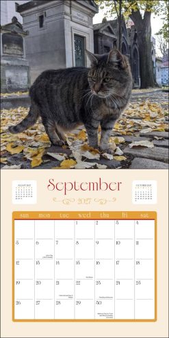 Cats in Paris 2027 Square Wall Calendar - Image 5