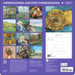 Alternative view of Impressionism and Post-Impressionism 2027 Square Wall Calendar