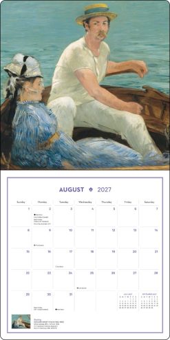 Impressionism and Post-Impressionism 2027 Square Wall Calendar - Image 3