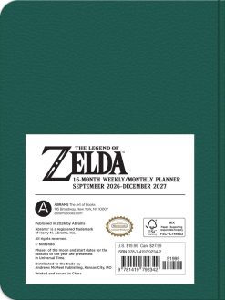 Alternative view of Legend of Zelda 16-Month 2026-2027 Weekly/Monthly Planner Diary