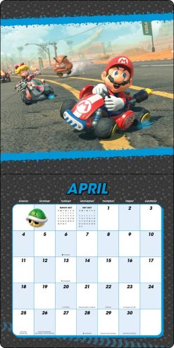 Mario Kart World 2027 Square with Bonus Stickers Wall Calendar - Image 3
