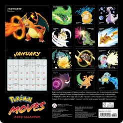 Alternative view of Pokemon Moves 2027 Square Wall Calendar