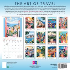 Alternative view of The Art of Travel: Enchanted Destinations of the World 2027 Square Wall Calendar