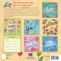 Alternative view of A Year of Hope and Inspiration By Deborah Mori 2027 Square Wall Calendar