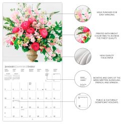Garden Bouquets 2027 Mini Square Wall Calendar - Image 4