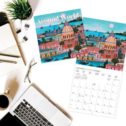 Around the World 2027 Square Wall Calendar - Image 3