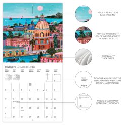 Around the World 2027 Square Wall Calendar - Image 4