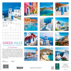 Alternative view of Greek Isles 2027 Square Wall Calendar