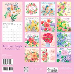 Alternative view of Live, Love, Laugh 2027 Mini Square Wall Calendar