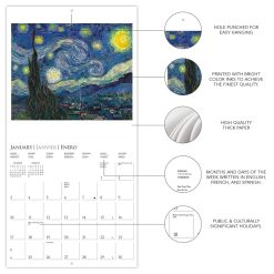 van Gogh 2027 Mini Square Wall Calendar - Image 4