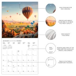 Passport to the World 2027 Mini Square Wall Calendar - Image 4