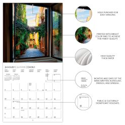 Windows To The World 2027 Square Wall Calendar - Image 4